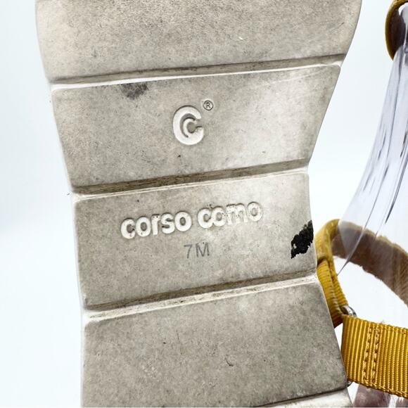 CC Corso Como Brawyn Strappy Nylon & Suede Sandal In Marigold Yellow Size 7 - Picture 11 of 13